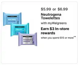 Walgreens Neutrogena Towelettes offer