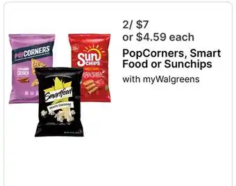 Walgreens PopCorners, Smart Food or Sunchips offer