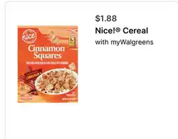 Walgreens Nice! Cereal offer