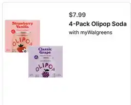 Walgreens 4-Pack Olipop Soda offer