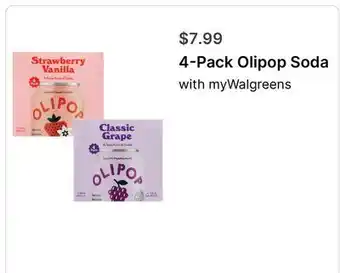 Walgreens 4-Pack Olipop Soda offer