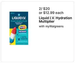 Walgreens Liquid I. V. Hydration Multiplier offer