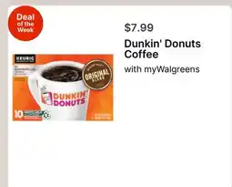 Walgreens Dunkin' Donuts Coffee offer
