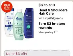 Walgreens Head & Shoulders Hair Care offer