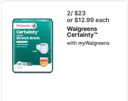 Walgreens Walgreens Certainty offer