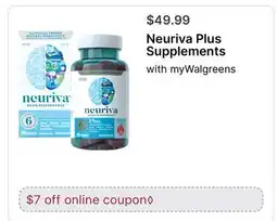 Walgreens Neuriva Plus Supplements offer