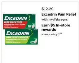 Walgreens Excedrin Pain Relief with myWalgreens offer