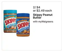 Walgreens Skippy Peanut Butter offer