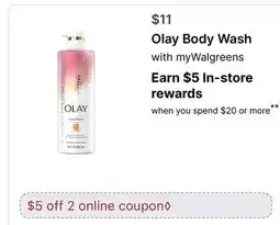Walgreens Olay Body Wash offer