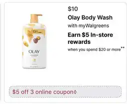 Walgreens Olay Body Wash with myWalgreens offer