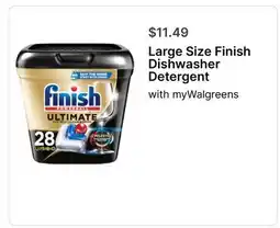 Walgreens Large Size Finish Dishwasher Detergent offer