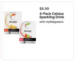 Walgreens 4-Pack Celsius Sparkling Drink offer