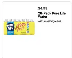 Walgreens 28-Pack Pure Life Water offer