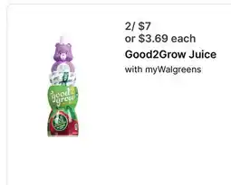 Walgreens Good2Grow Juice offer