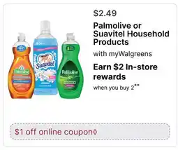 Walgreens Palmolive or Suavitel Household Products offer