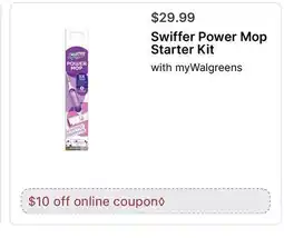 Walgreens Swiffer Power Mop Starter Kit offer