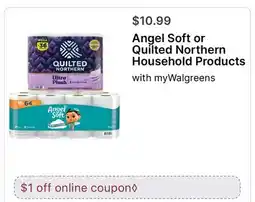 Walgreens Angel Soft or Quilted Northern Household Products offer