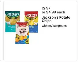 Walgreens Jackson's Potato Chips offer