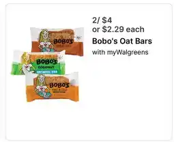 Walgreens Bobo's Oat Bars offer