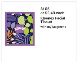Walgreens Kleenex Facial Tissue offer