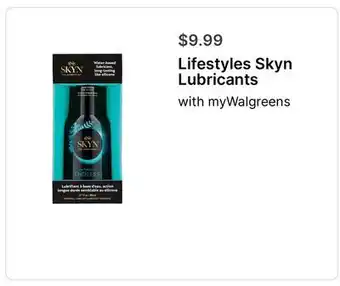 Walgreens Lifestyles Skyn Lubricants offer