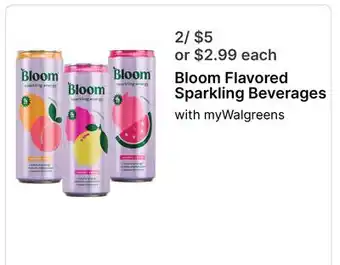 Walgreens Bloom Flavored Sparkling Beverages offer