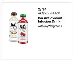 Walgreens Bai Antioxidant Infusion Drink offer