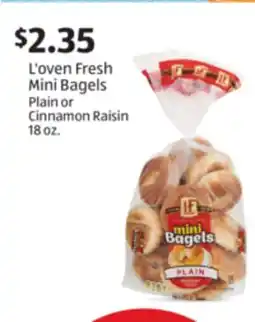 Aldi L'oven Fresh Mini Bagels offer