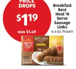 Aldi Breakfast Best Heat'N Serve Sausage Links offer