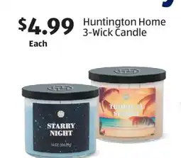 Aldi Huntington Home 3-Wick Candle offer