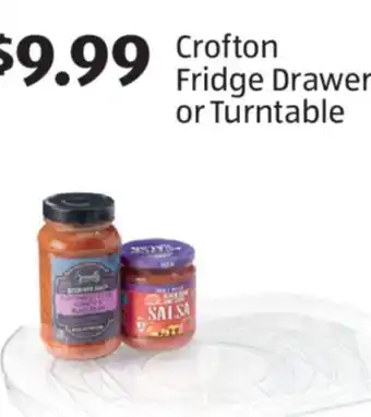 Aldi Crofton Fridge Drawer or Turntable offer