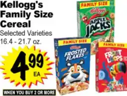 Superior Grocers Kellogg's Family Size Cereal offer