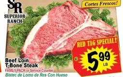Superior Grocers Beef Loin T-Bone Steak offer