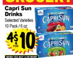 Superior Grocers Capri Sun Drinks offer