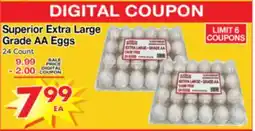 Superior Grocers Superior Extra Large Grade AA Eggs Grade AA Eggs offer