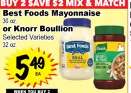 Superior Grocers Best Foods Mayonnaise 30 oz. or Knorr Boullion offer