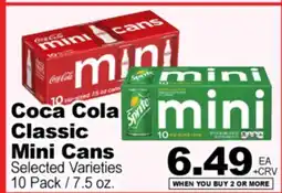 Superior Grocers Coca Cola Classic Mini Cans offer
