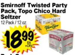 Superior Grocers Smirnoff Twisted Party Pack, Topo Chico Hard Seltzer offer