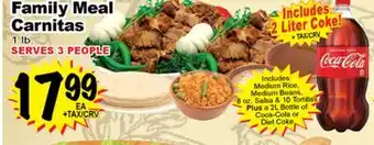 Superior Grocers Family Meal Carnitas offer