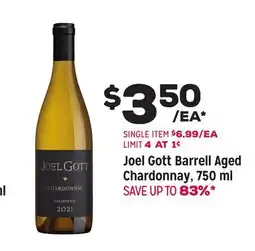 Grocery Outlet Joel Gott Barrell Aged Chardonnay offer