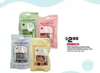 Grocery Outlet Wish Hydrating & Moisturizing Pocket Hand Sanitizer Spray offer