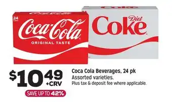 Grocery Outlet Coca Cola Beverages, 24 pk offer