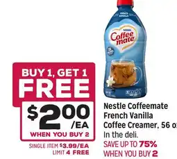 Grocery Outlet Nestle Coffeemate French Vanilla Coffee Creamer offer