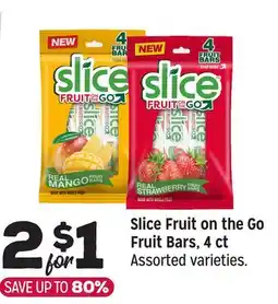 Grocery Outlet Slice Fruit on the Go Fruit Bars 4 ct offer