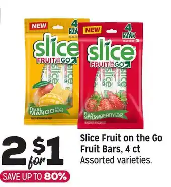 Grocery Outlet Slice Fruit on the Go Fruit Bars 4 ct offer