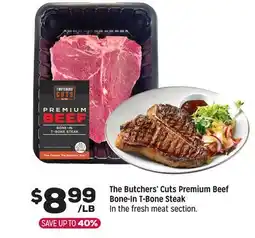 Grocery Outlet Premium Beef Bone-In T-Bone Steak offer