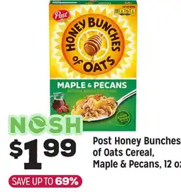 Grocery Outlet Post Honey Bunches of Oats Cereal, Maple & Pecans 12 oz offer
