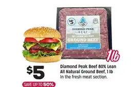 Grocery Outlet Diamond Peak Beef 80% Lean All Natural Ground Beef offer