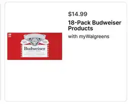 Walgreens 18-Pack Budweiser Products offer