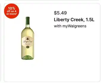 Walgreens Liberty Creek, 1.5L offer